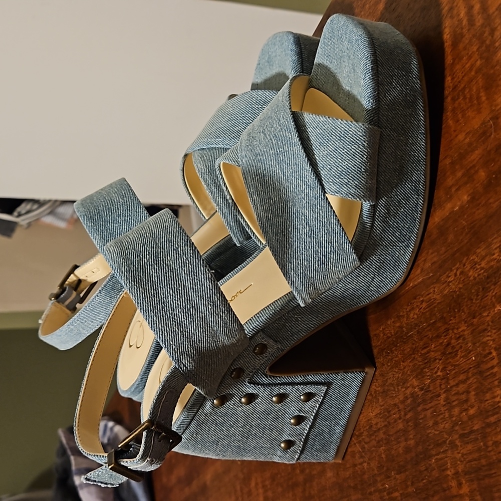 Jessica Simpson denim Nellenie platform sandal